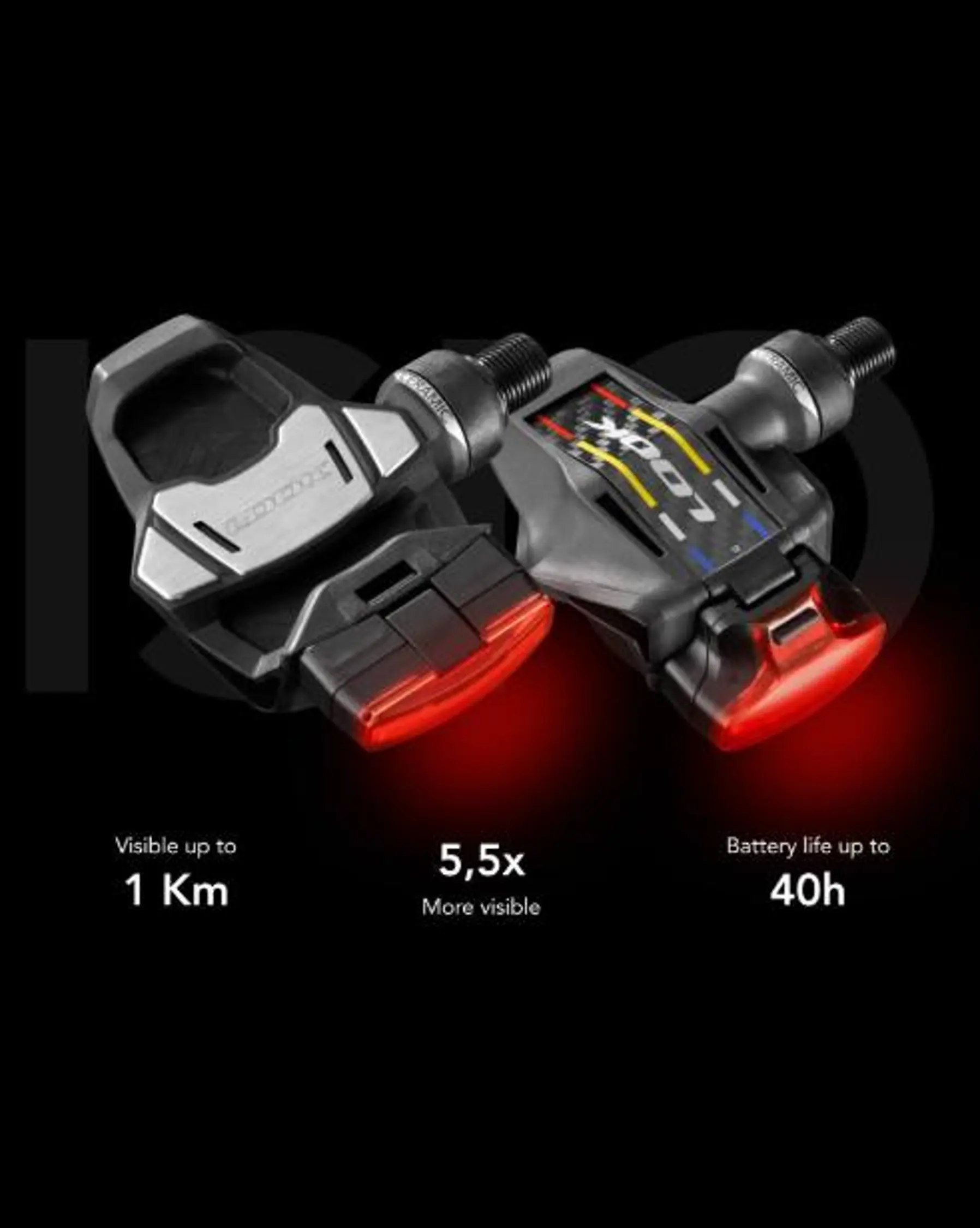 Pedales Look Kéo Blade Carbon Ceramic Vision negro naranja - Imagen 5