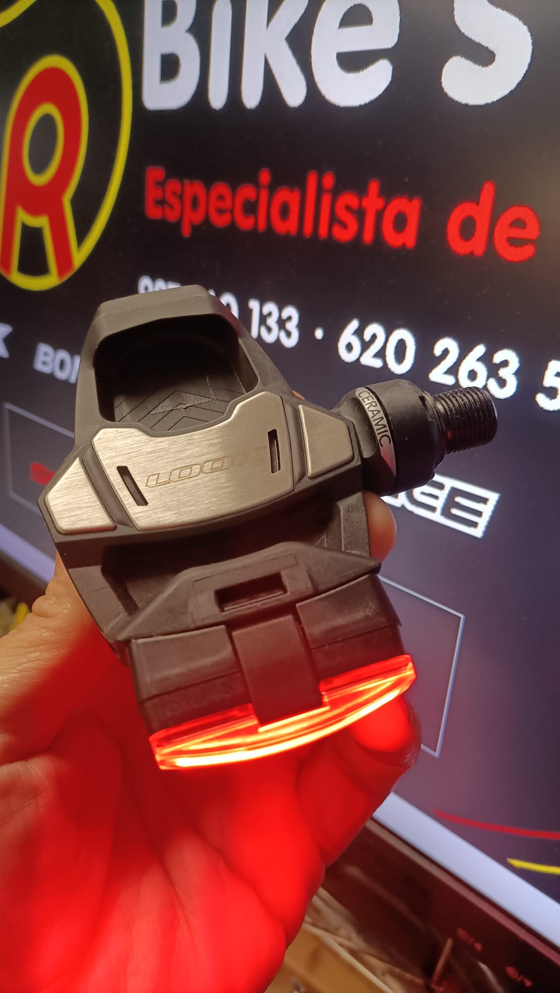 Pedales Look Kéo Blade Carbon Ceramic Vision negro naranja